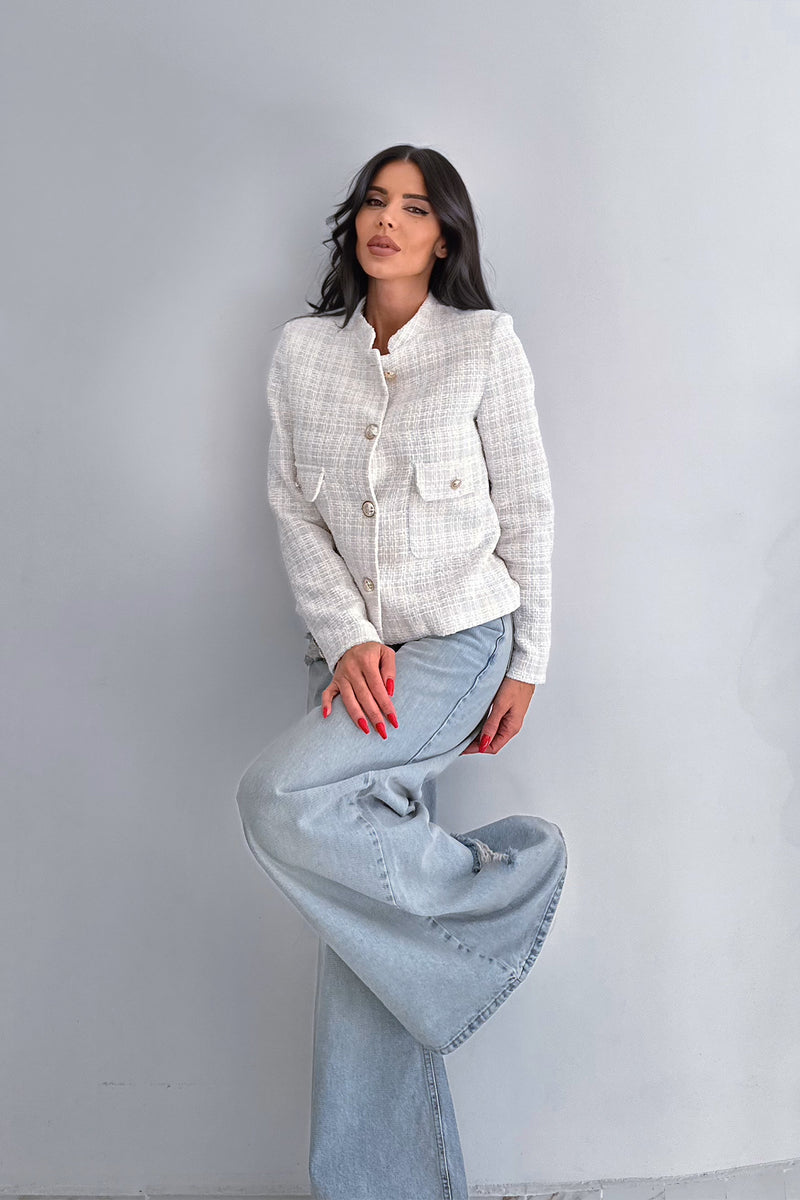 Arah jacket in white