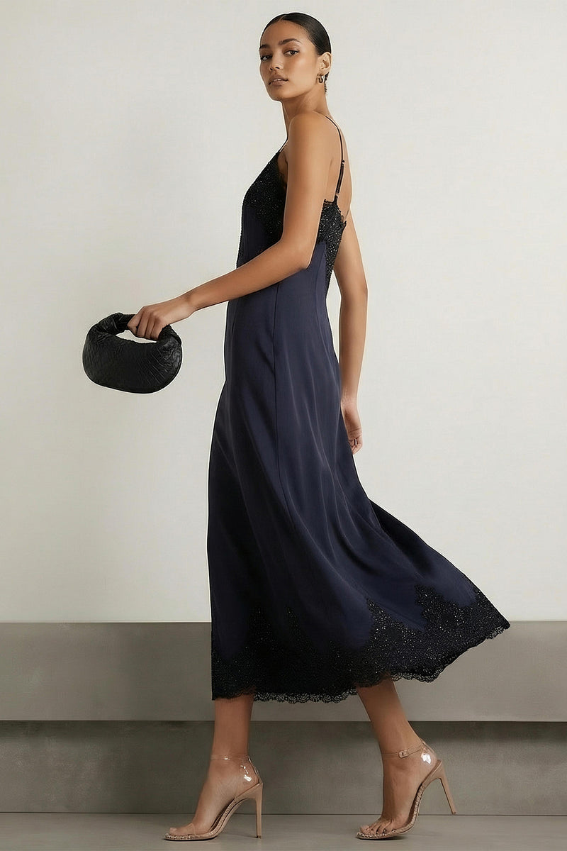 Isabelle dress in midnight blue