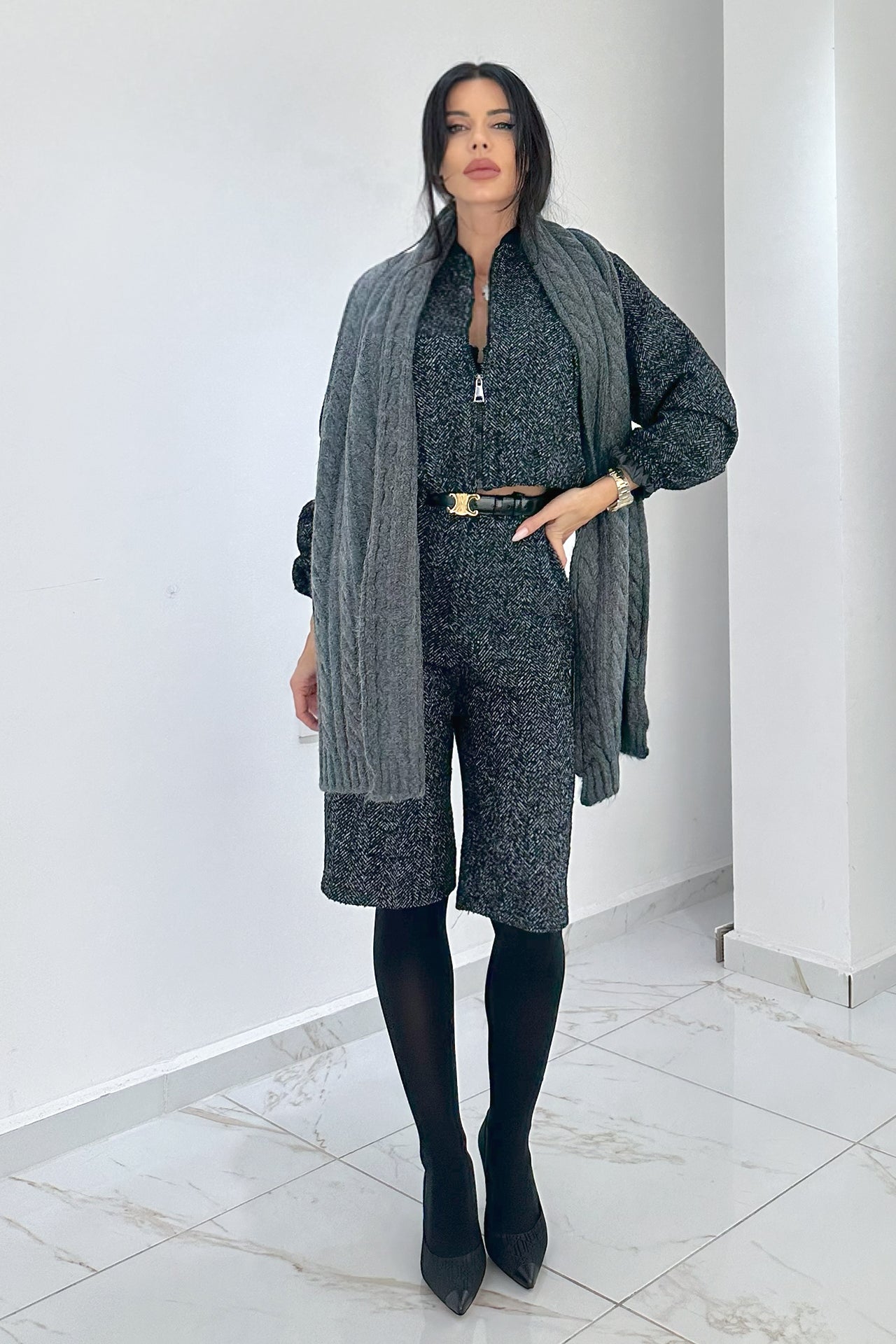 Шал Écharpe Grise