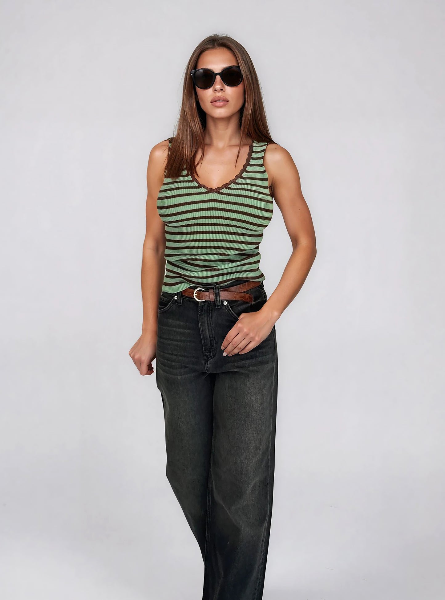 Топ Agnes in green