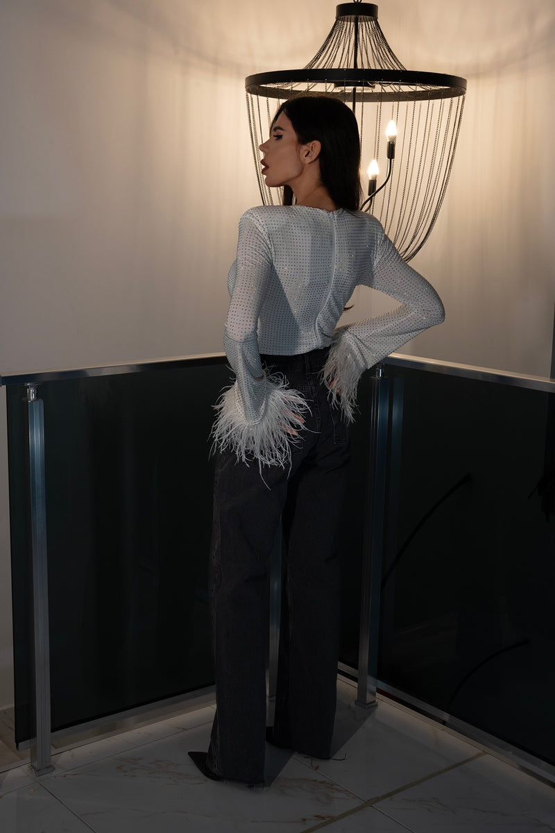 Roxane bodysuit in white