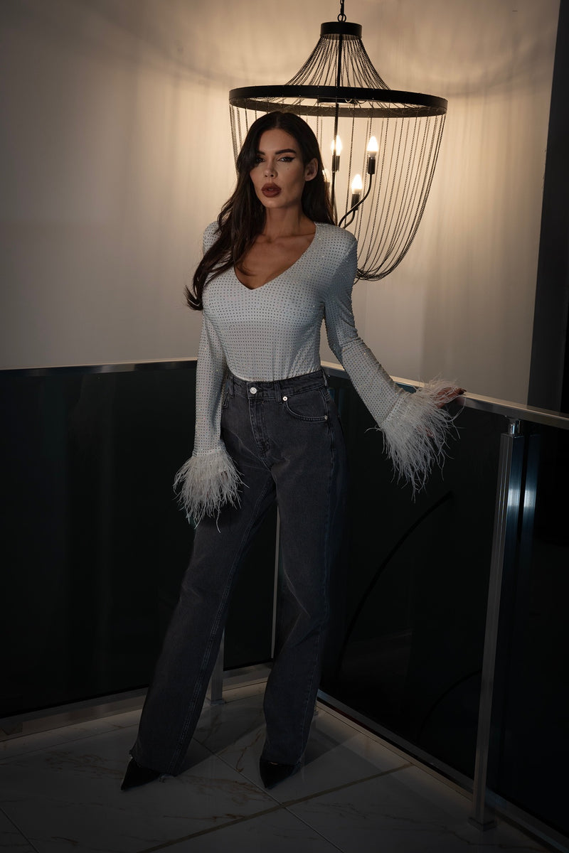 Roxane bodysuit in white