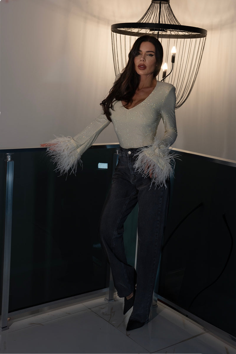 Roxane bodysuit in cream