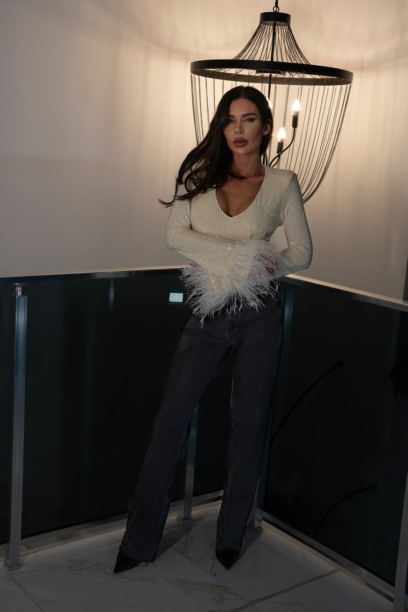 Roxane bodysuit in cream