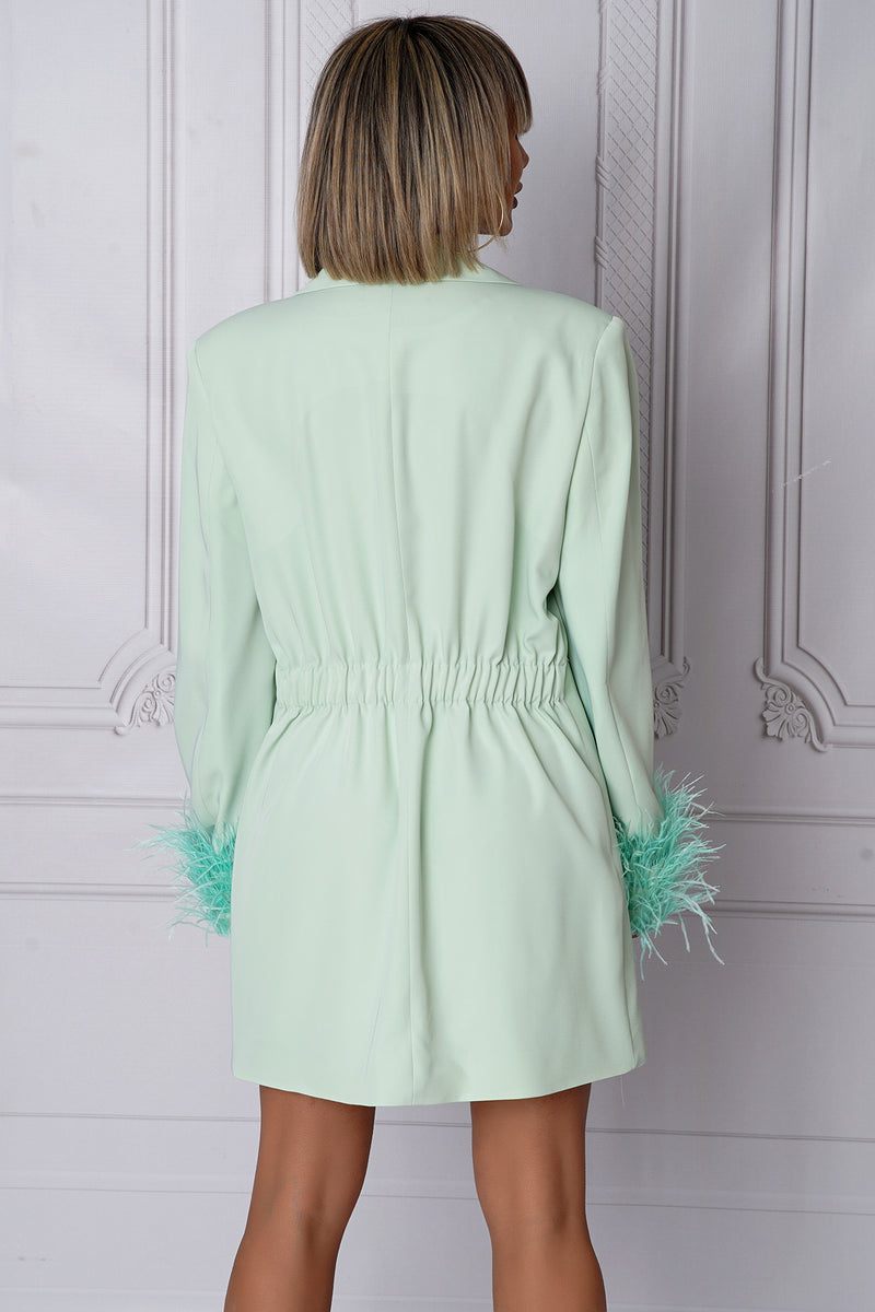 Тренч рокля "Feathers mint" - REPLICA